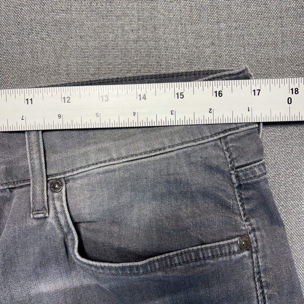 7 For All Mankind Standard Straight Leg Grey Jeans Mens 34 - Picture 7 of 14